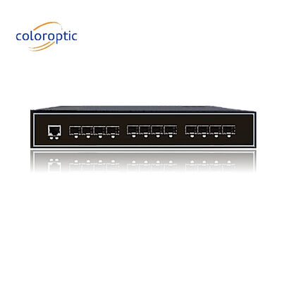 産業用インテリジェントイーサネットスイッチ 8GE SFP 4ポート 10GE SFP+ 1 コンソール