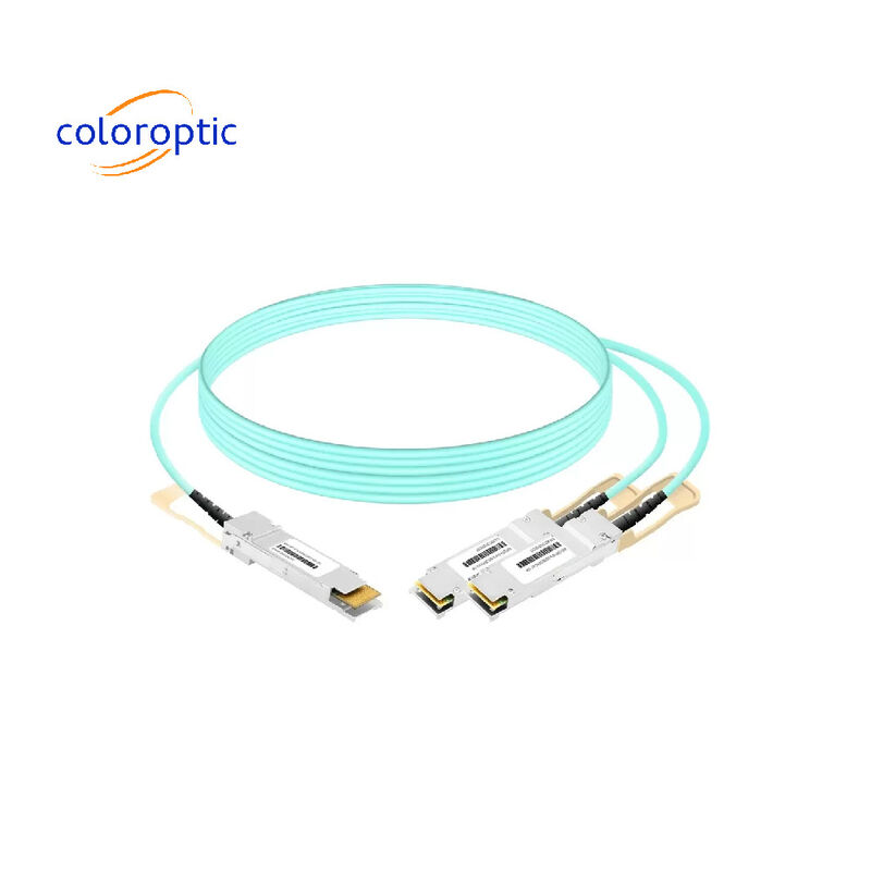 CO-1X1CP AOC DACケーブル 400G OSFP から 2x200G QSFP56 リンク